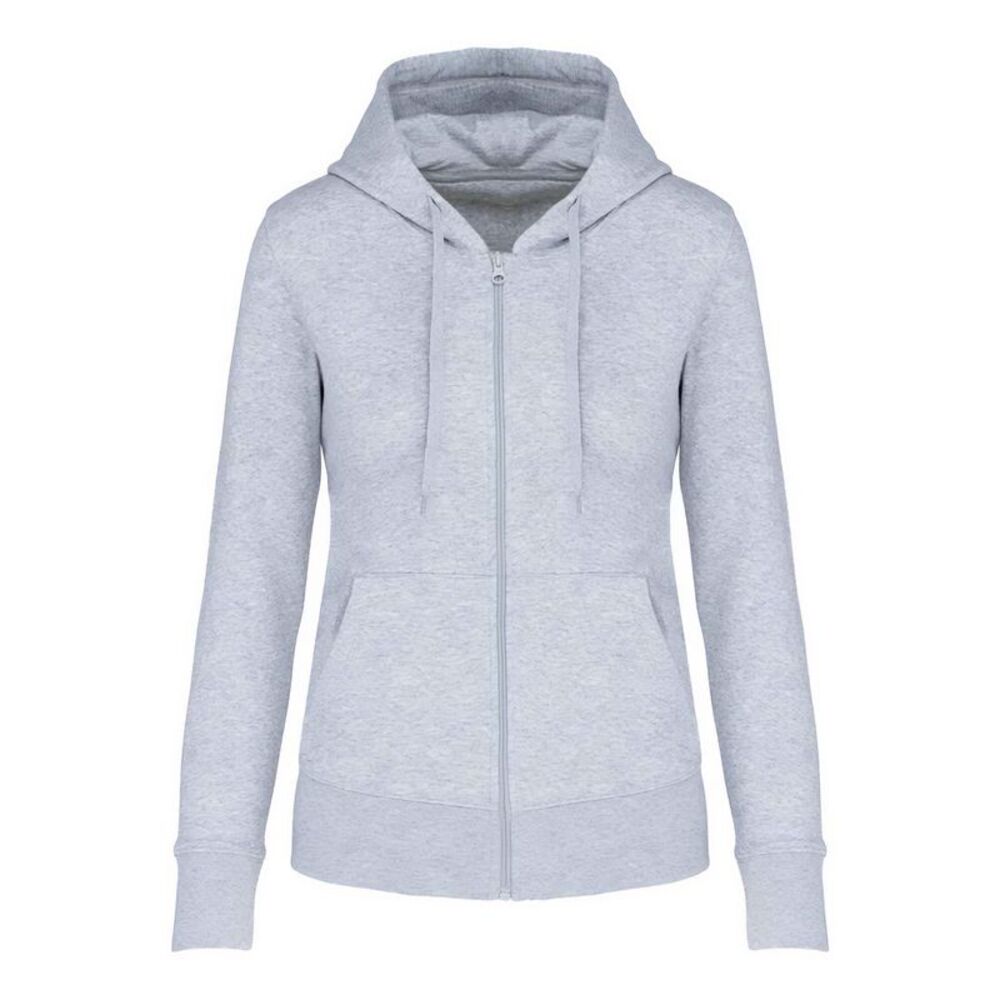 Kariban Womens/Ladies Eco Friendly Full Zip Hoodie / Oxford Grey